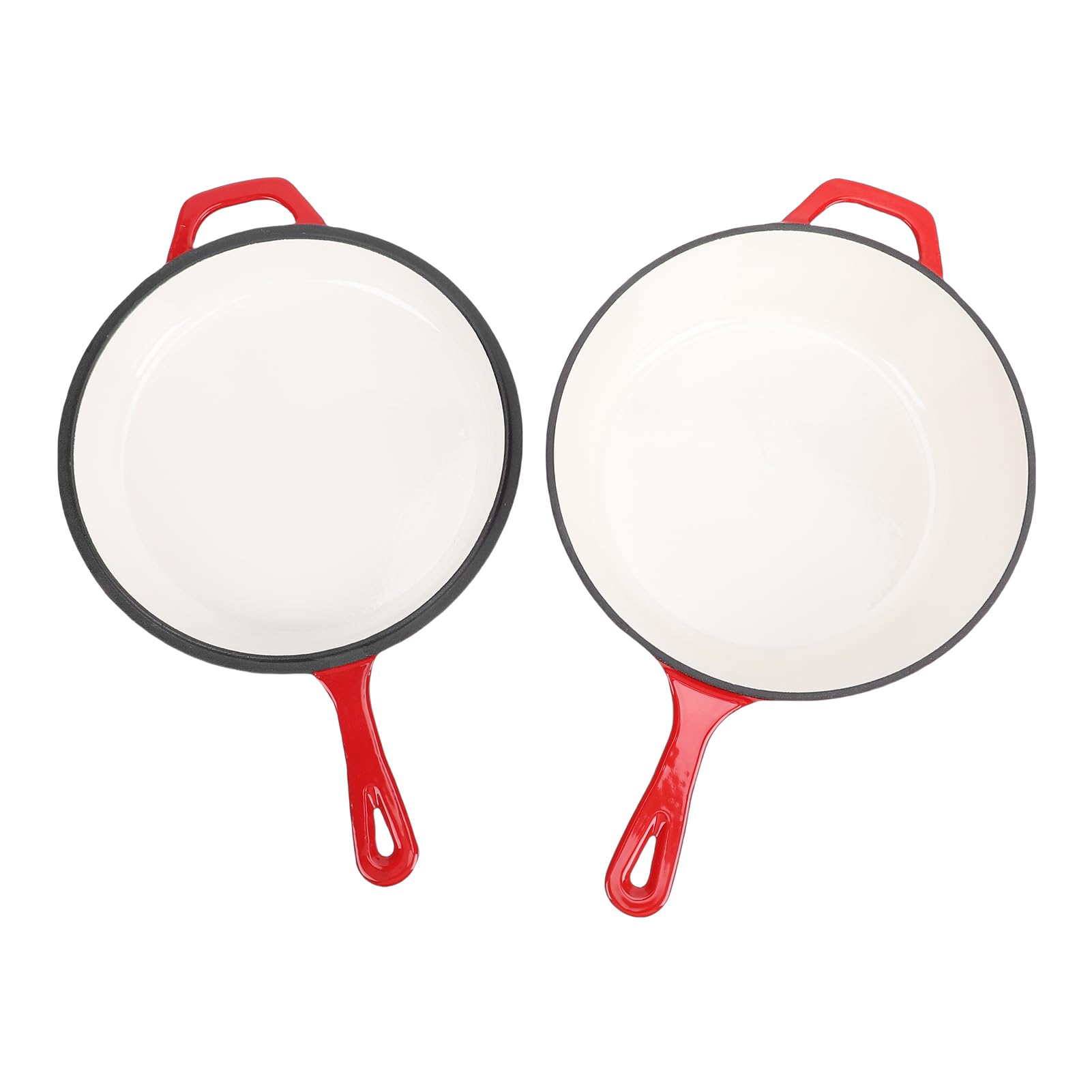 Cryfokt Horno Holandés, Cazuela de Hierro Fundido Versátil 2 en 1 de 4 Cuartos de Galón, Sartén Esmaltada con Tapa Incluida para Hornear Estofados, Asar, Apto para Horno