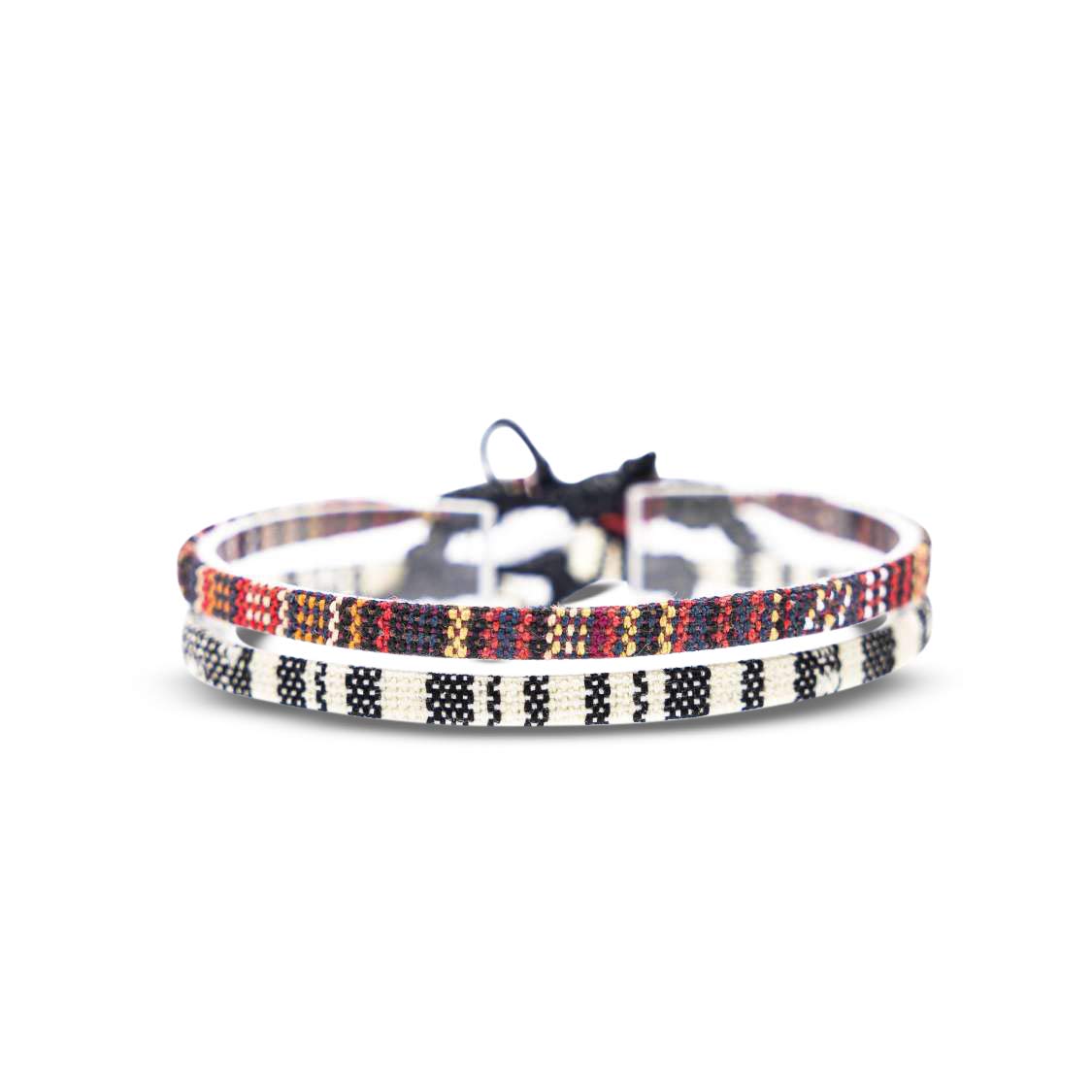 Made by Nami Conjunto de 2 Tobilleras Surferas Mujer y Hombre - Tobillera Fina Estilo Boho Hippie - Accesorios Festivales y Playa - Hechos a Mano - Resistente al Agua y Ajustable (Blanco y negro) — view 17