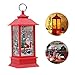 Produktbild Weihnachtskerze mit LED-Teelicht Vintage Xmas Licht Flamme Lampe Weihnachten Laterne hängende Ornamente Weihnachtsdekoration für Außen und Innenbereich, 8 x 20 cm (Weihnachtsmann)