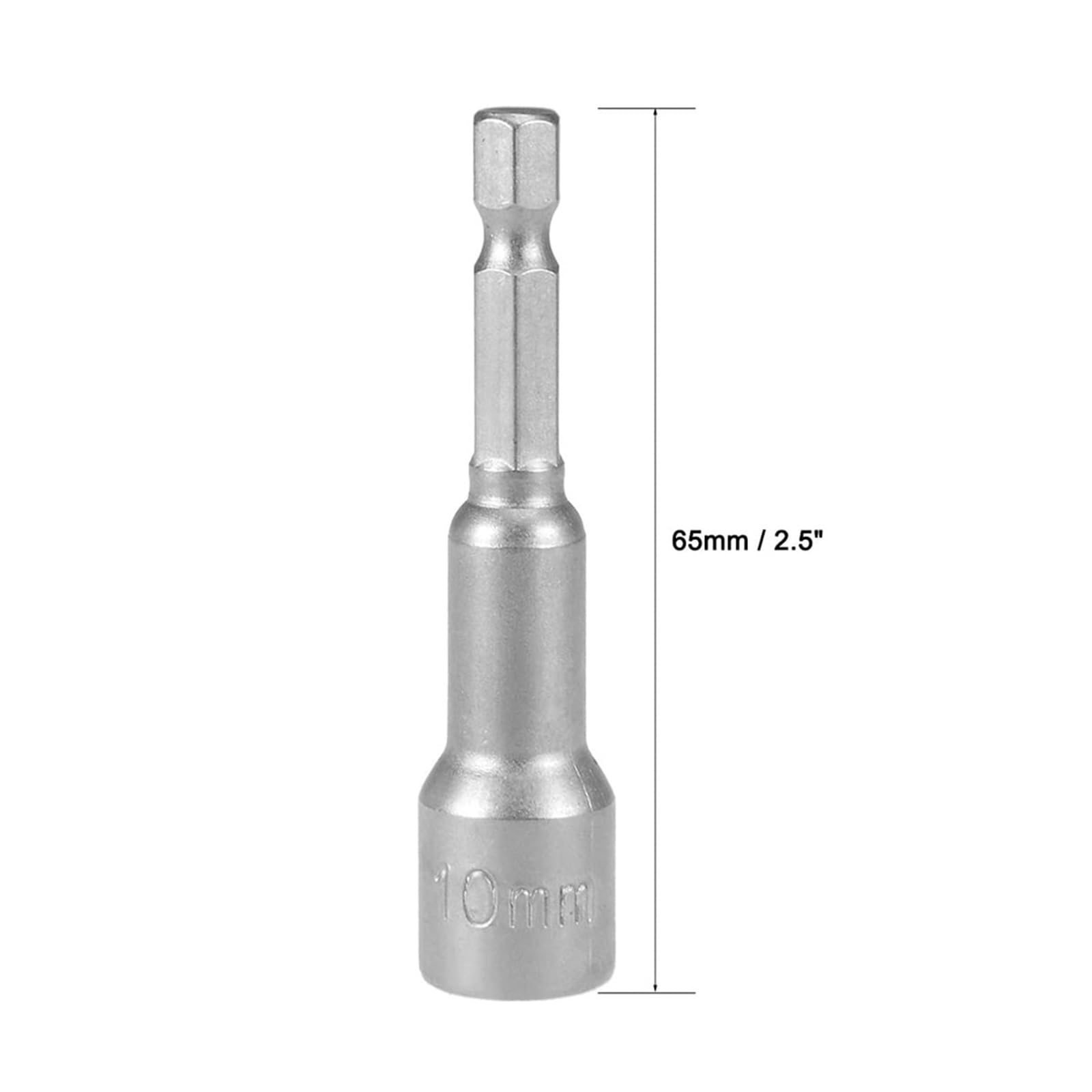 Destornillador de tuerca magnética con enchufe de impacto de 6mm-19mm, juego de llaves hexagonales de 1/4, adaptador de broca for taladros eléctricos, Kit de enchufe de controladores de imp