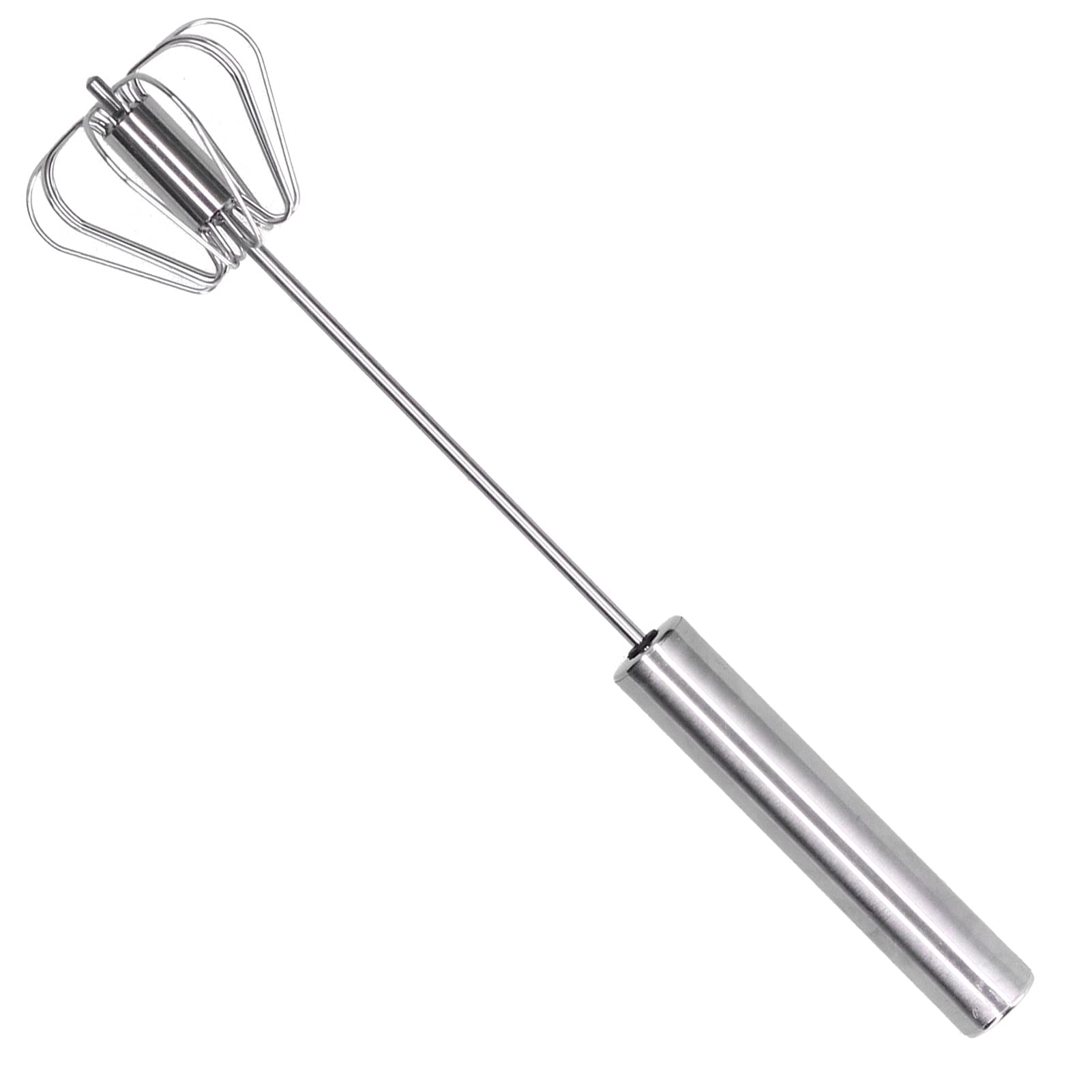 Ejoyous Schneebesen aus Edelstahl, 25,4 Cm, Halbautomatischer Manueller Mixer für den Küchengebrauch, Handschub-Design, Leicht zu Reinigen, für Eier, Saucen, Sahne, Teig, Hobbyköche, Bäcker (10 Zoll)