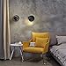 MODIRNATION Wall Light 'Eclipse', 360 Degree Rotatable Modern LED Lighting Fixture for Home and Office, Wall Mounted Lamp for Living Room, Bedroom, Hallway, Family Room Decor, 3500 Warm Light (Black)