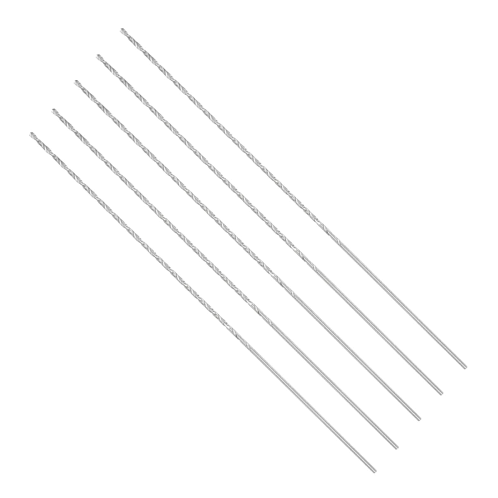 Extra Long Straight Shank Twist Drill Bits, 1.5mm Extension High Speed Steel Twist Drill 160mm Length for Wood, Plastic, Aluminum, Iron, Copper(5Pcs)