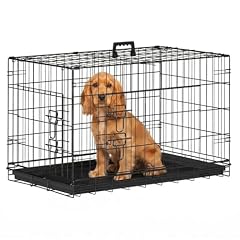 BestPet 30" Crate Portable Kennel Double Door w/Divider for Medium Dogs