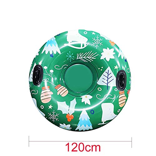 Snow Tubes for Sledding, Kids & Adults Heavy Duty 47inch Outdoor Inflatable Freeze-Proof & Wear-Resistant Snow Sled, Towable Snow Tube with 2 Handles, Winter Thickening Skiing Ring, PVC Tire Tube