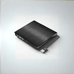 Gravador e Leitor de DVD Externo USB 3.0 – Portátil Slim para PC e Notebook, Preto | Alta Velocidade e Compatibilidade Universal