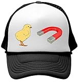 CHICK MAGNET - funny frat party guido Mesh Trucker Cap Hat, Black