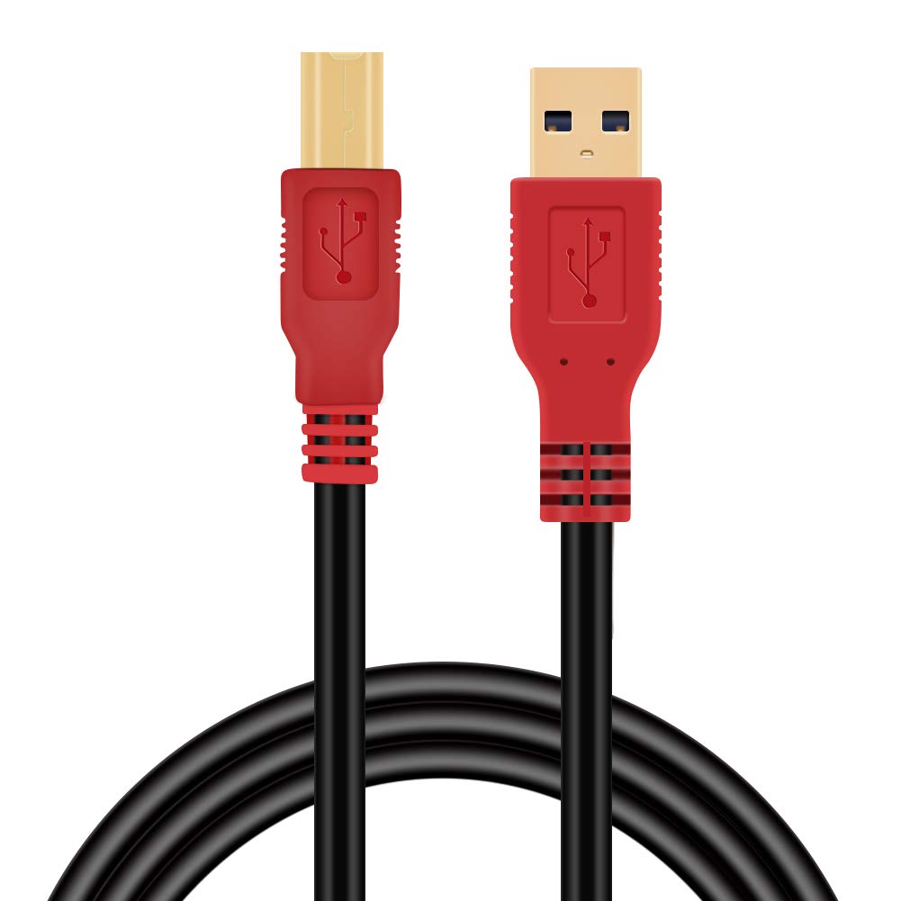 Photo 1 of Printer Cable 15 ft, USB 2.0 Printer Cable Cord Type A-Male to B-Male Cable for Printer for HP, Canon, Epson, Dell, Samsung etc. (5M(15Feet))