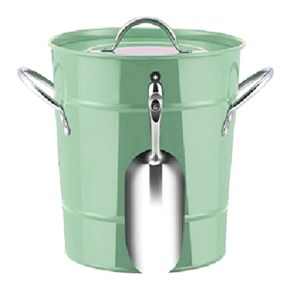 CTRLZS 3.4L Champagne Storage Bucket with Lid Ice Tongs Double Layer Cold Insulation Wine Beer Cooler