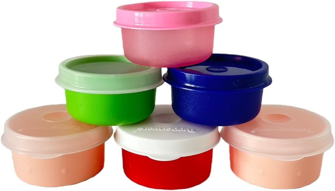 Tupperware Smidgets 1oz Mini Container Set of 6 Assorted Color