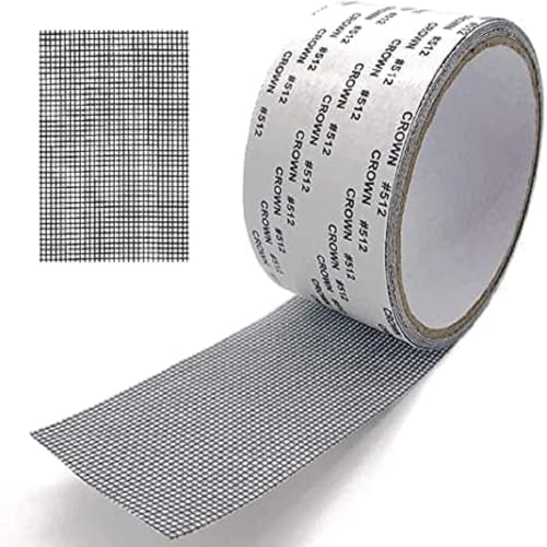 Image of Self-Adhesive Mosquito Net Repair Tape - Fiberglass Mesh Patch for Fixing Window & Door Screens - Durable Insect Barrier Repair Roll