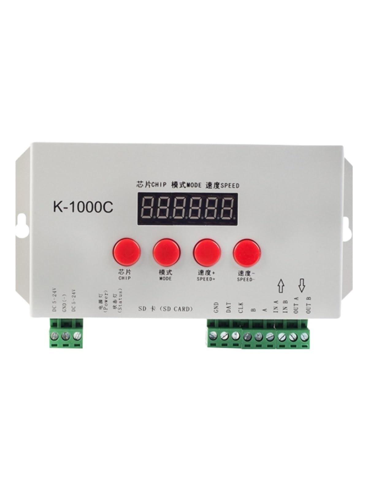 Regulador de intensidad de tira de luz LED 2811 a todo color K1000C, controlador programable de tira de luz mágica 2812 1903 con tarjeta SD