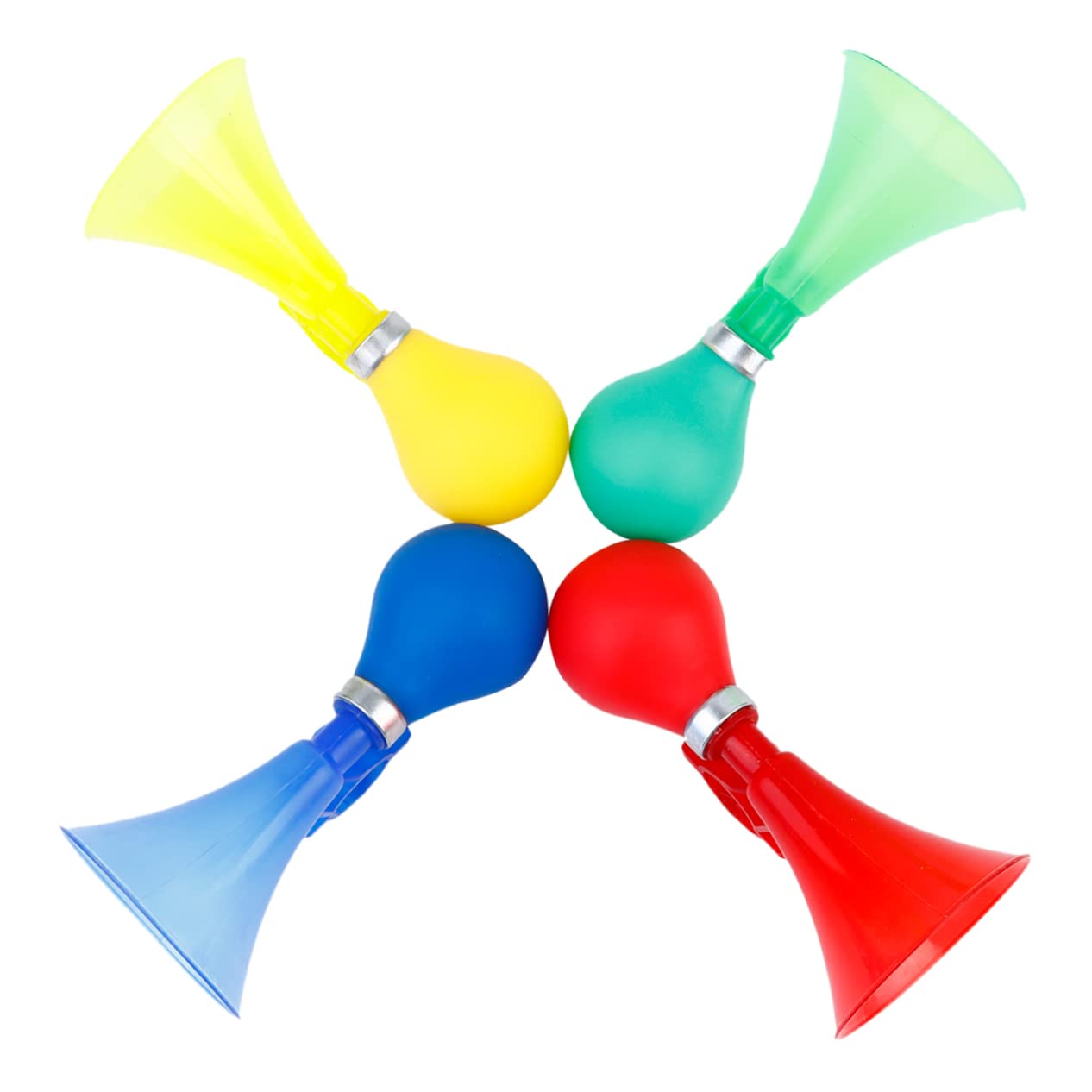 BRIGHTFUFU 4Pcs Unique Air Pressure Bike Horns Durable Squeeze Horns for Loud Sound Creative Bike Handlebar Accessory for Adults Selection