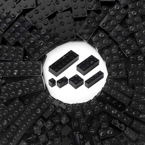 Feleph 310 Stück Schwarz 6 Größen Baustein Teile Stadt...