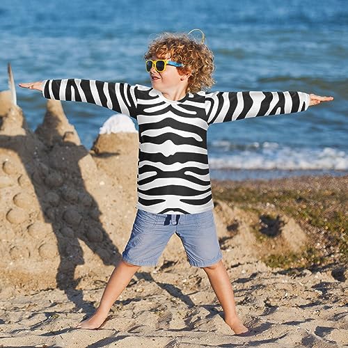 Image of CaTaKu Boys Swim Shirt Toddler Rash Guard Long Sleeve Swimsuit for Boys Girls UPF 50+ 3-12T