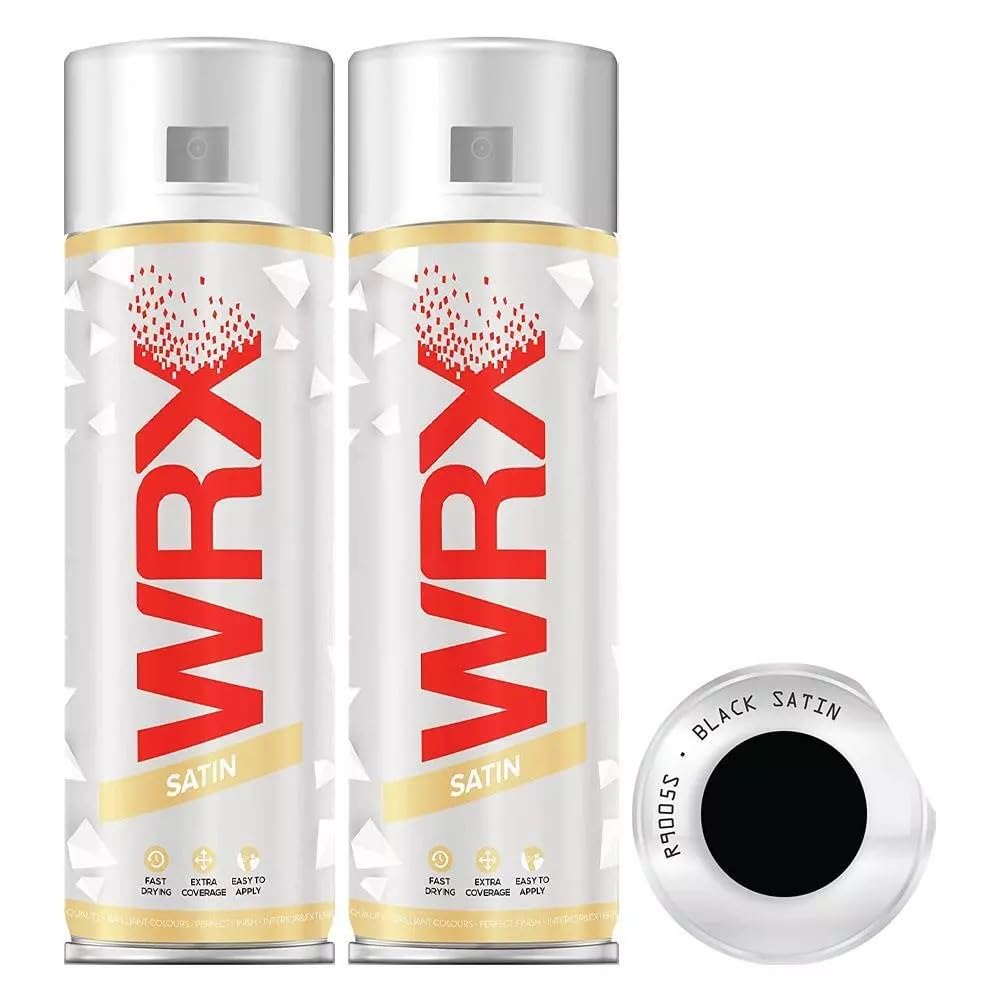 WRX Satin Black R9005S Aerosol Spray Paint Multi Purpose Fast Dry 400ml (1)