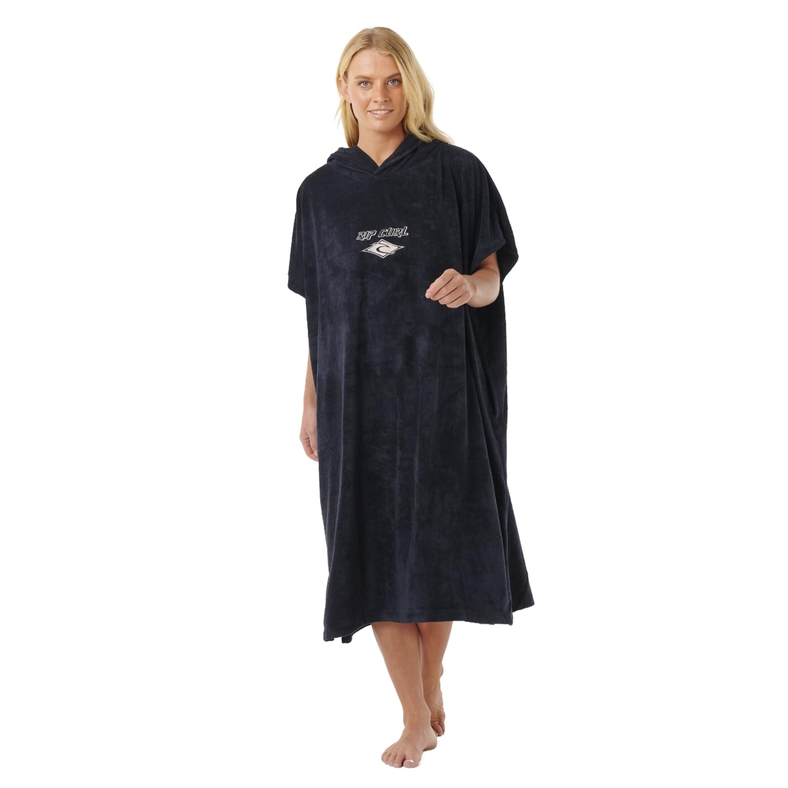 Rip Curl Unisex Classic Surf Kapuzenhandtuch, Schwarz/gebrochenes Weiß, Einheitsgröße