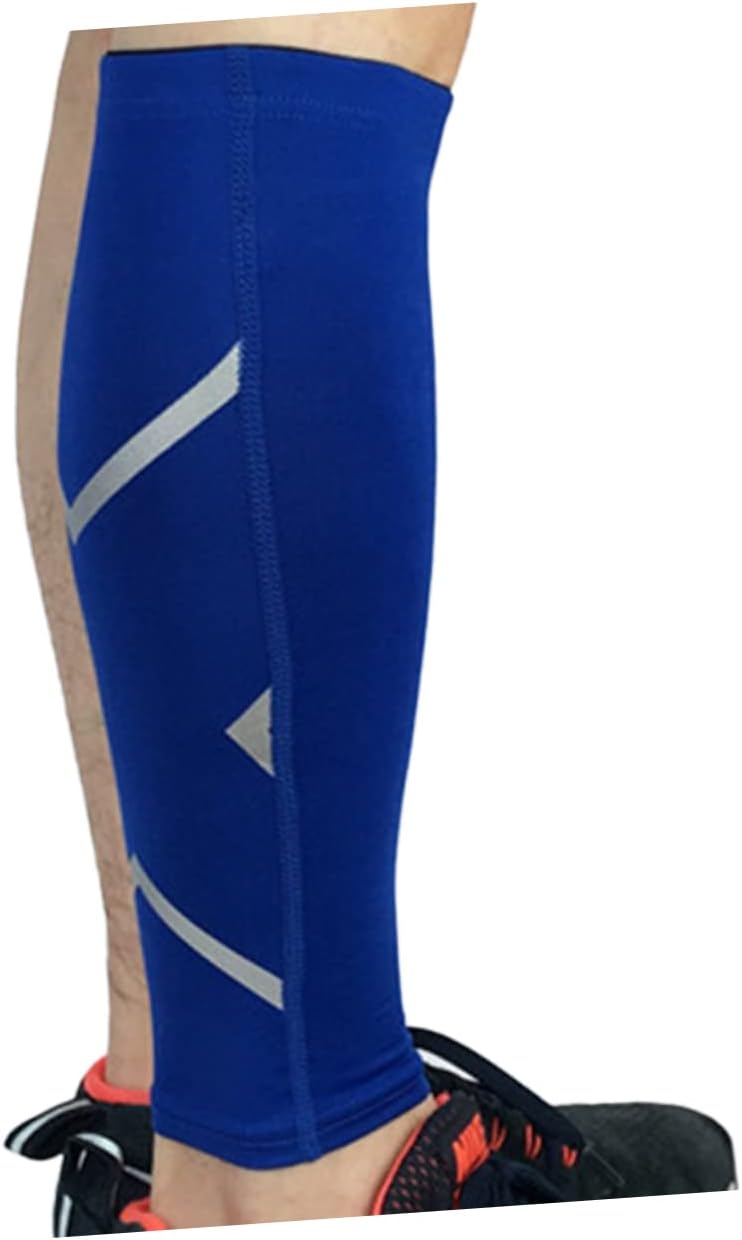 Calf Guard Shin Protector Breathable Leg Sleeve for Basketball Football Running Antislip Strip Size m