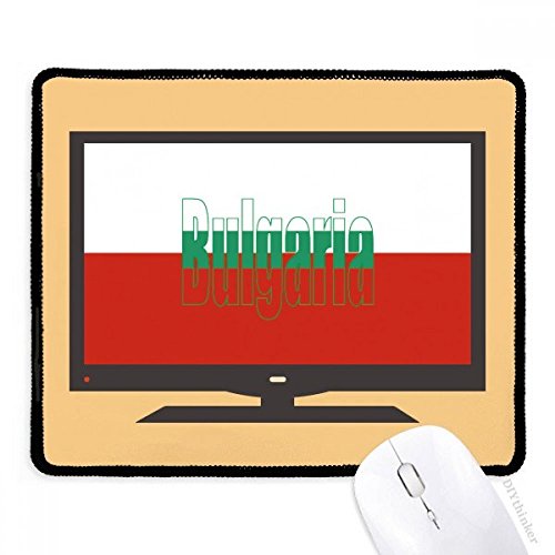 Alfombrilla de ratón antideslizante de goma con bandera de Bulgaria para ordenador