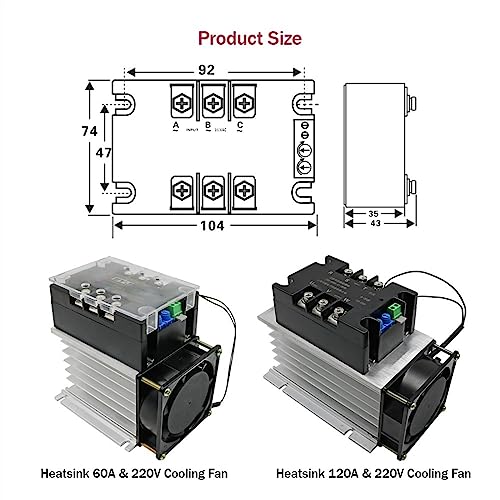 Disipador de calor para controlador de módulo de arranque suave 380V 3