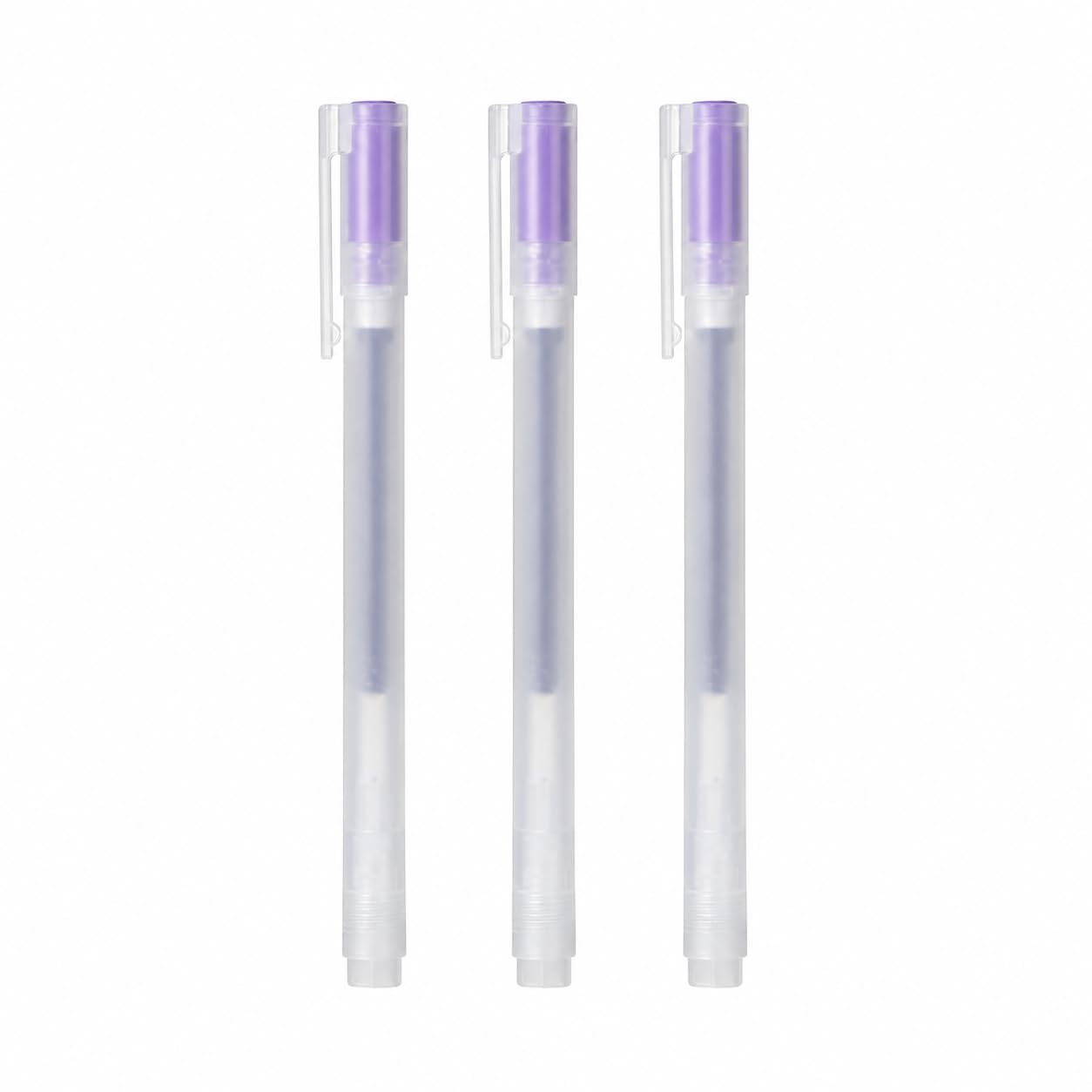 SHAMROCK DYNAMICS Gel Ink Ballpoint Pen Cap Type 0.5mm Purple - Set of 3