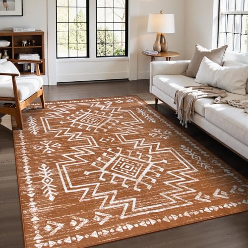 Lahome Vivienne 5x7 Boho Rugs for Living Room, Washable Bedroom Western Area Rug, Low Pile Soft...