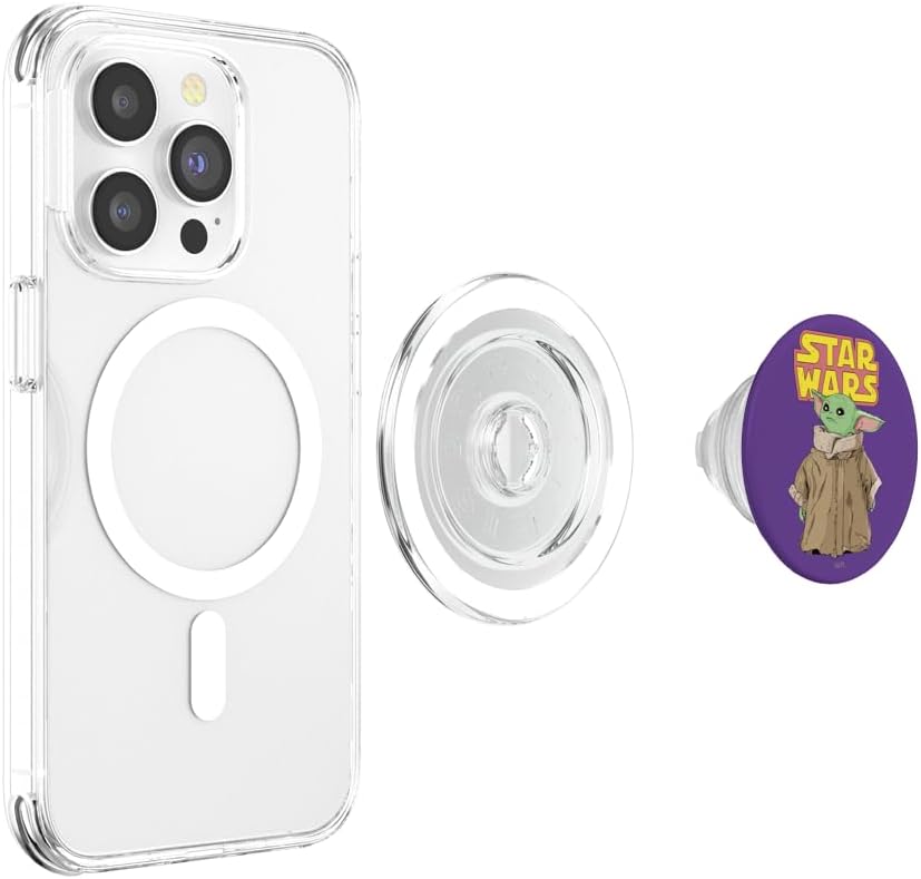 Star Wars The Mandalorian The Child Cartoon Stare PopSockets MagSafe PopGrip for iPhone