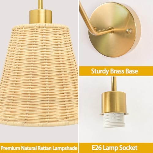 Image of Vintage Battery Operated Wall Sconce with Flower lampshade,Rechargeable Battery Powered Wall Light with Remote Control with 15 Colors for Room Decor