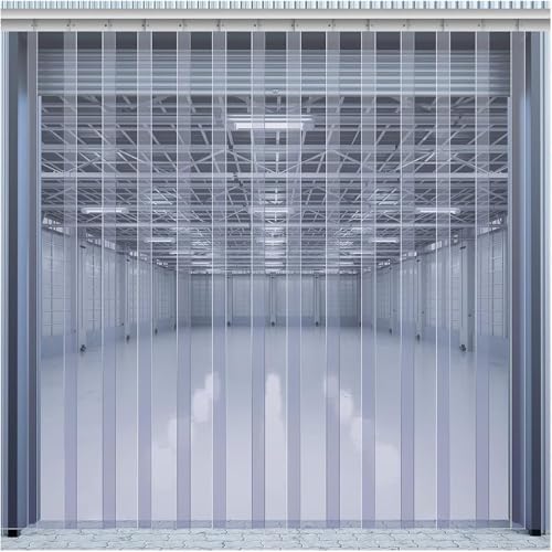 Rideau à lanières en vinyle transparent isolant et coupe-vent pour intérieur 0.75x2.1m