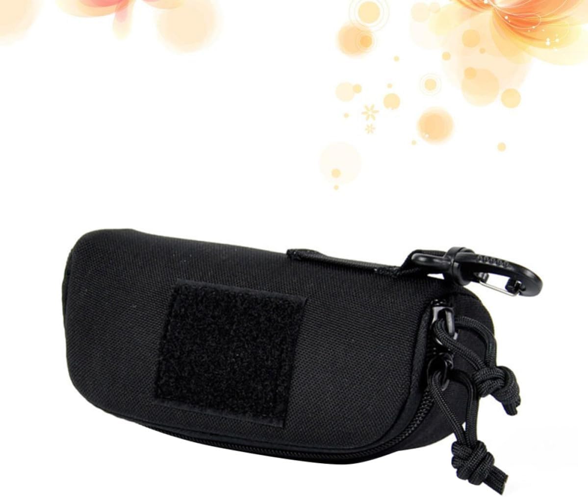 Hemobllo Portable Black Canvas Glasses Case for Outdoor Cycling Storage image 5