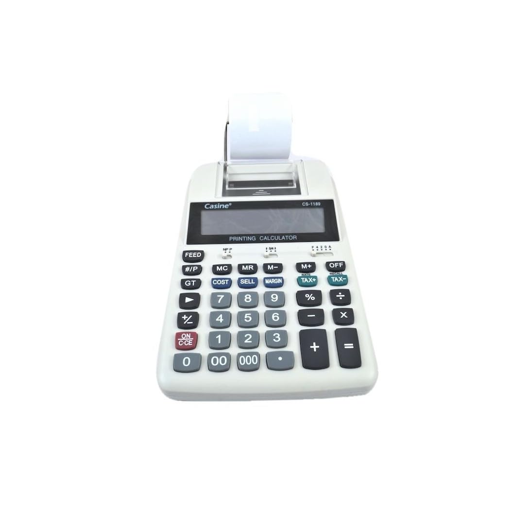 CALCOLATRICE Elettronica Stampante 12 CIFRE Stampa A Nastro Ufficio CS-1189