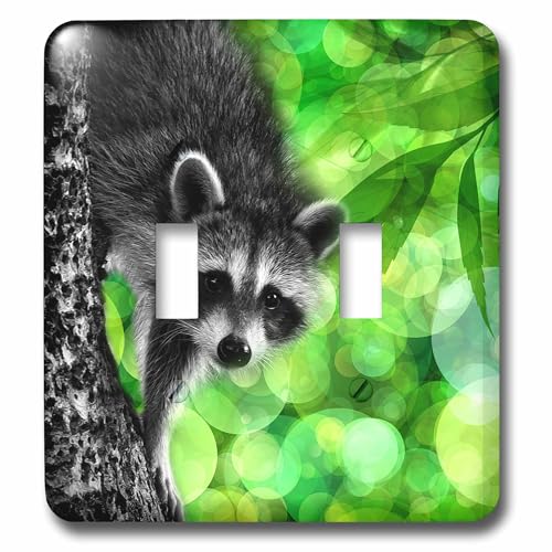Interrupteur bascule vert motif raton laveur lsp_173005_2 - 2