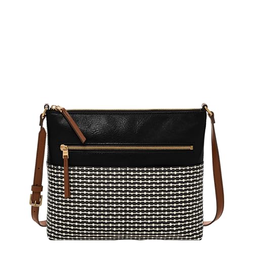 Sac bandoulière Femme Noir Floral White Ew Crossbody multipoche tendance