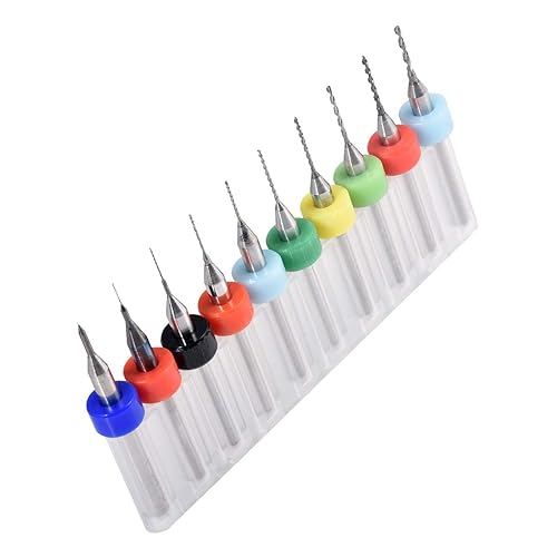 KATUR Mini brocas de PCB 10 unids carburo espiral flauta carburo micro brocas herramienta rotativa joyería CNC tablero grabado de potencia