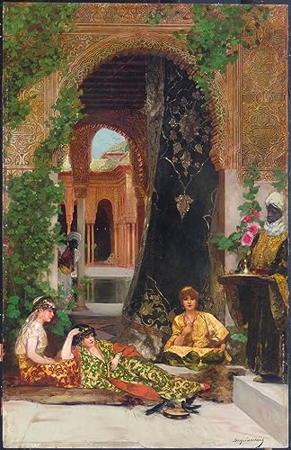 Tableau Toile Jean Benjamin Femmes du harem Affiche d'Art 60x90cm