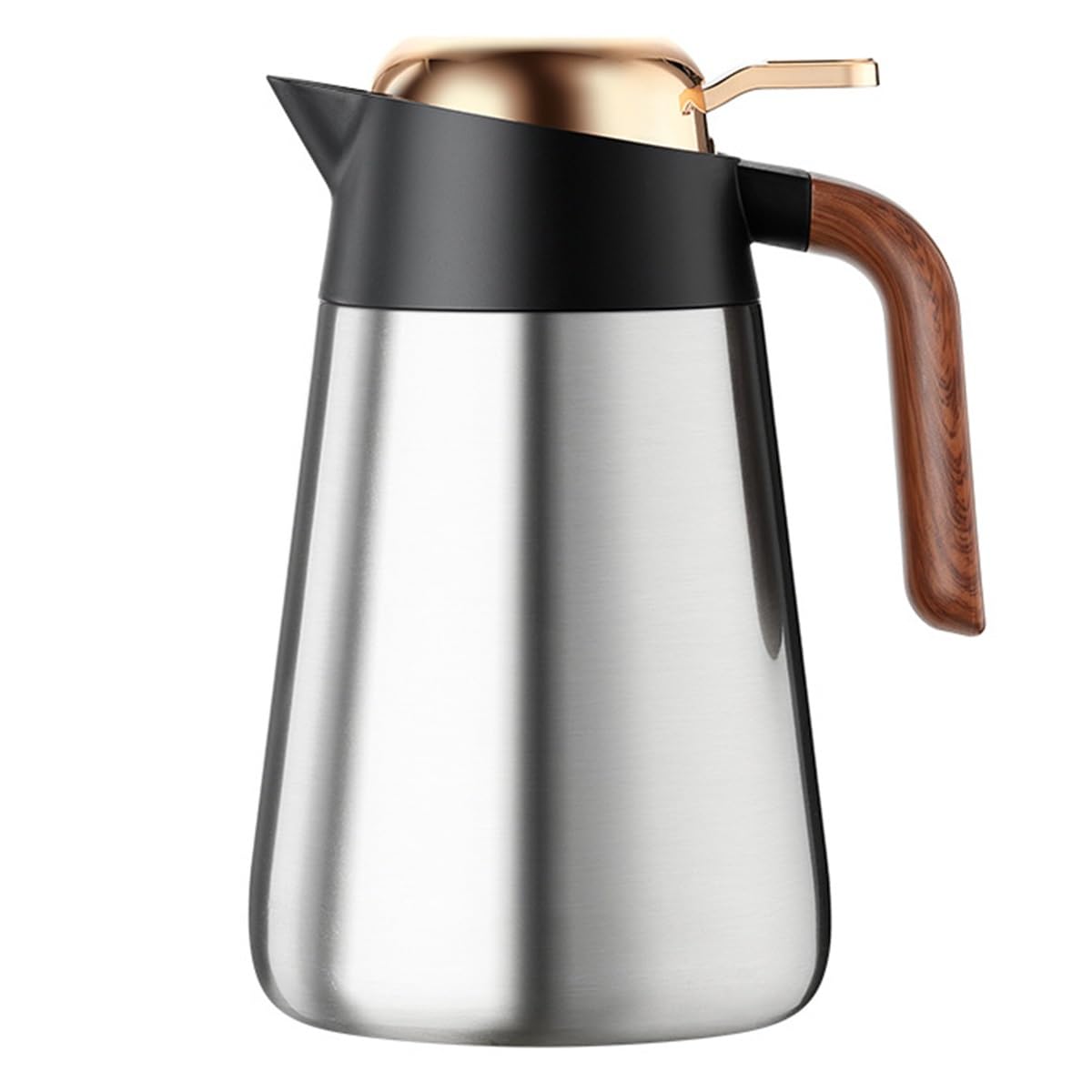 Jarra Térmica De Café En Acero Inoxidable 1.6 Litro Doble Pared Jarra Térmica De Acero Inoxidable Termo Pot, Dispensador De Bebidas Mantener Caliente/Frío(/Silver)