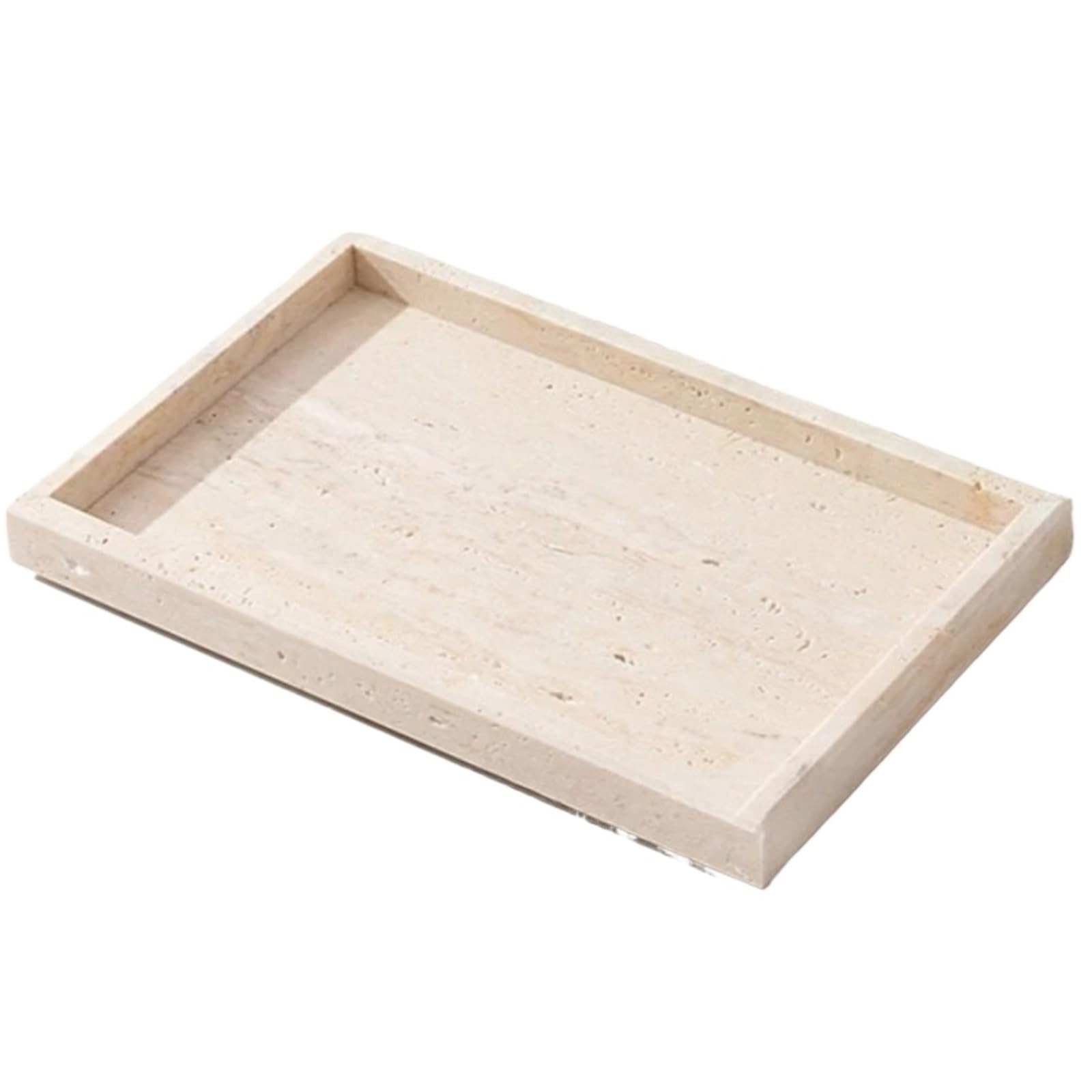 Bathroom Stone Tray Travertine Stone Bathroom Vanity Tray for Cosmetic Perfume