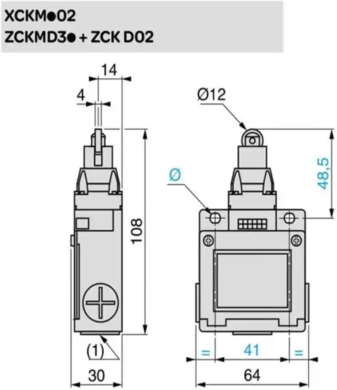 XCK-MC Metal Travel Switch Limit Body ZCK-M1C 1 Open Close Self Reset XCK-M102C