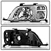 KEEKPO - Compatible with 1997 1998 1999 2000 2001 Honda CRV CR-V Black Headlights Headlamps Pair Replacement Left+Right
