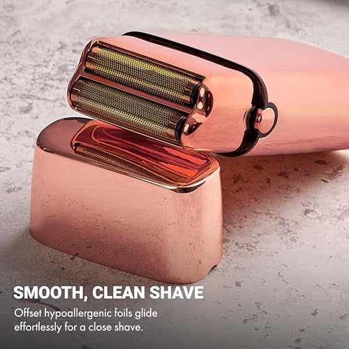Image of BaBylissPRO METALFX Double Foil Shaver, Handheld Electric Razor for Travel, Portable Cordless Close Face Shaver for Head, Beard, & Neck