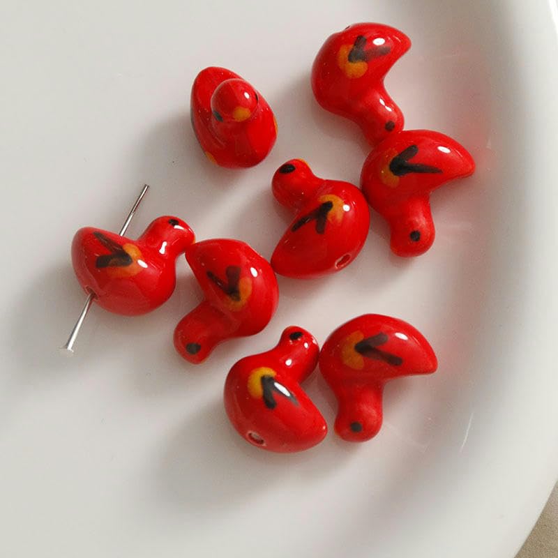 Magibeads 20 perline in ceramica a forma di anatra in porcellana