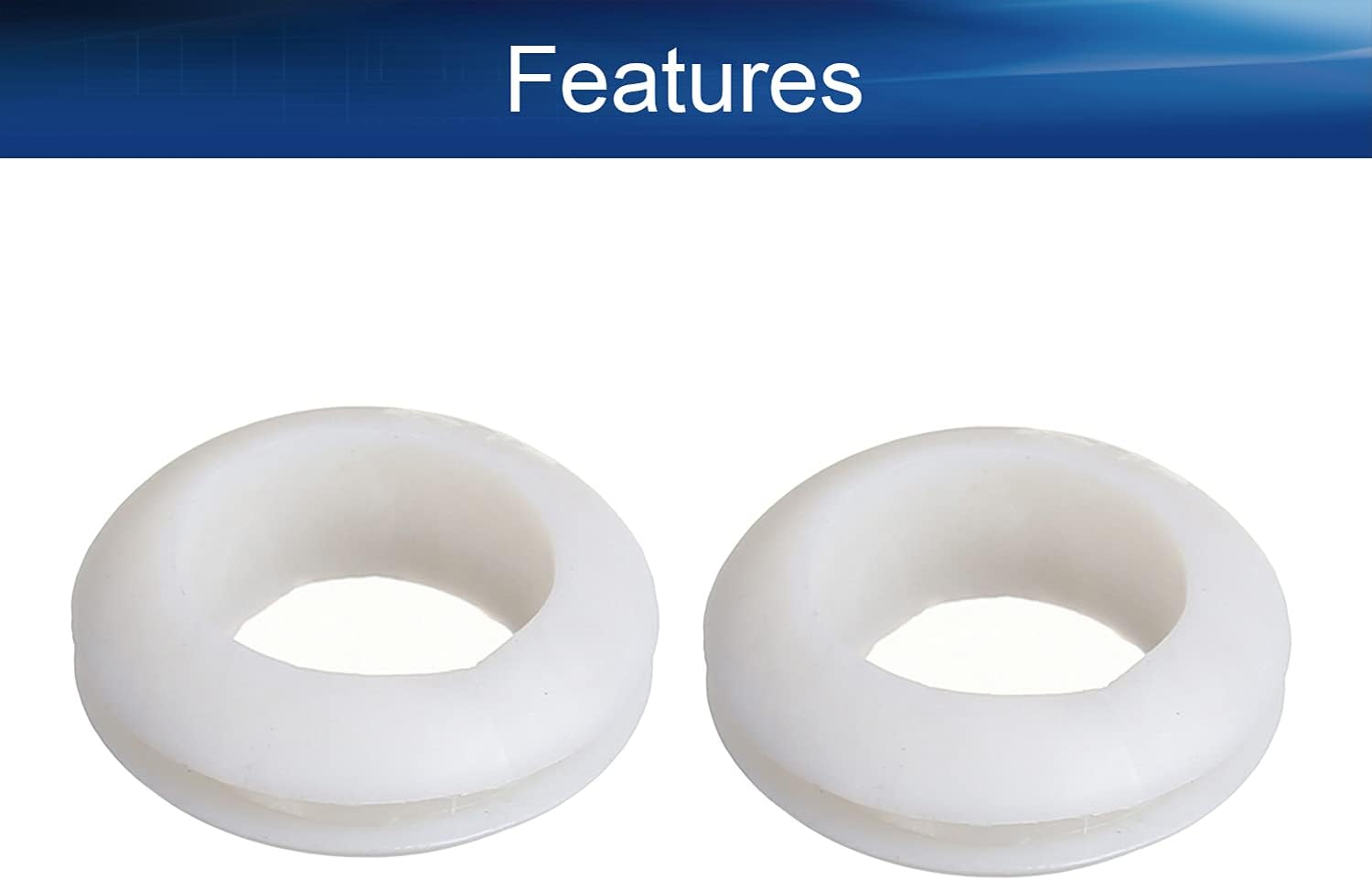 Heyiarbeit Rubber Grommet 200Pcs 7/9-Inch / 20mm Hole Oil Resistant Armature Rubber Grommets for Wiring Cable White