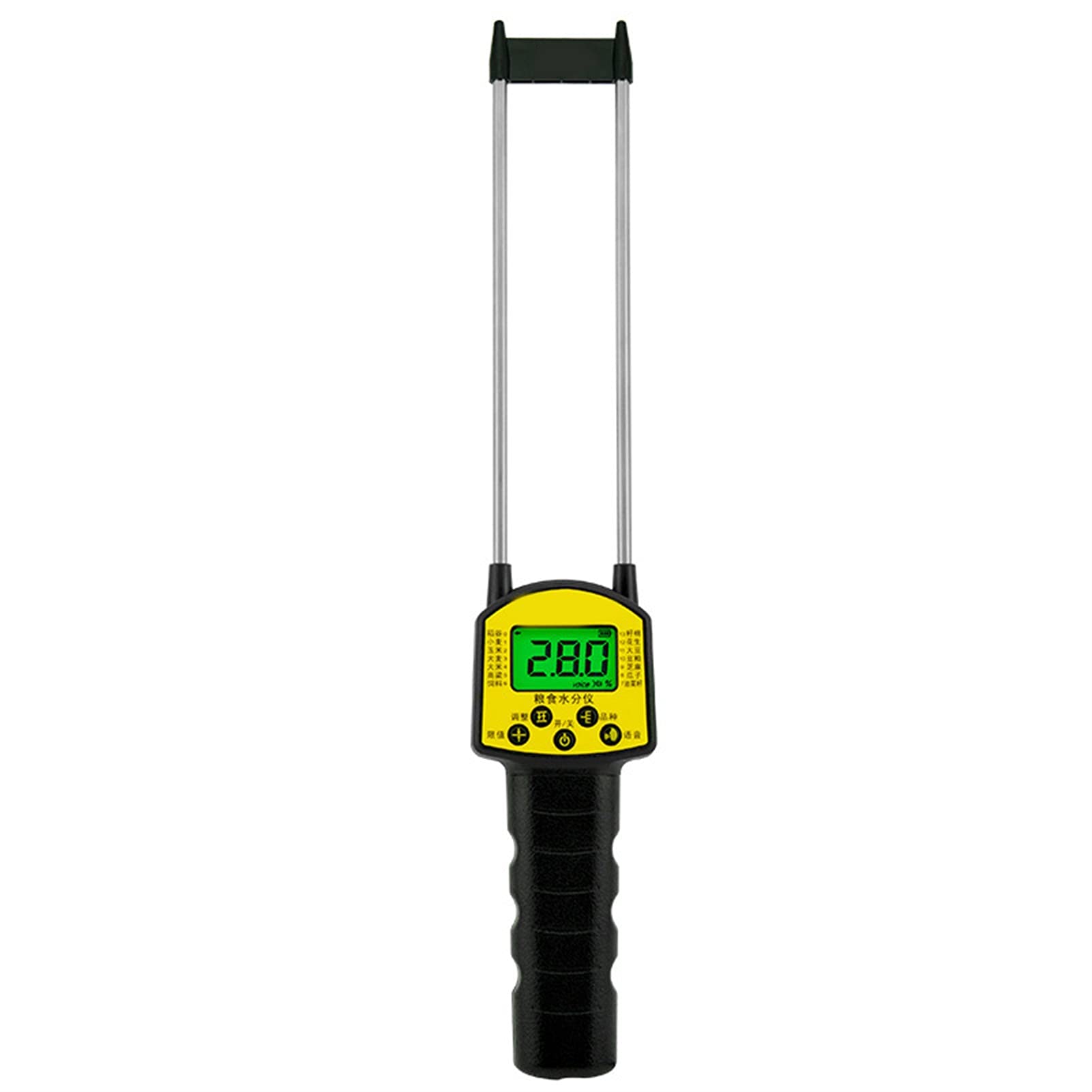 Mmhhhg One Color Moisture Meter, Lcd Digital Grain Moisture Content Tester Fiber Straw Bran Moisture Content Tester