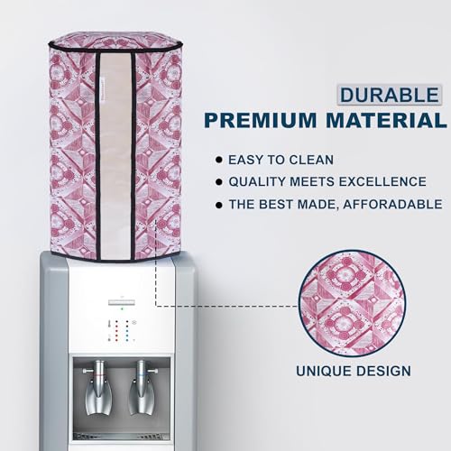 Image of Polyvinyl Chloride Printed Waterproof and Oil-Proof Water Dispenser Bottle Cover, 20L, (Multicolour) 20 liter Water Bottel Cover. Pack of 1- Brown Colour.