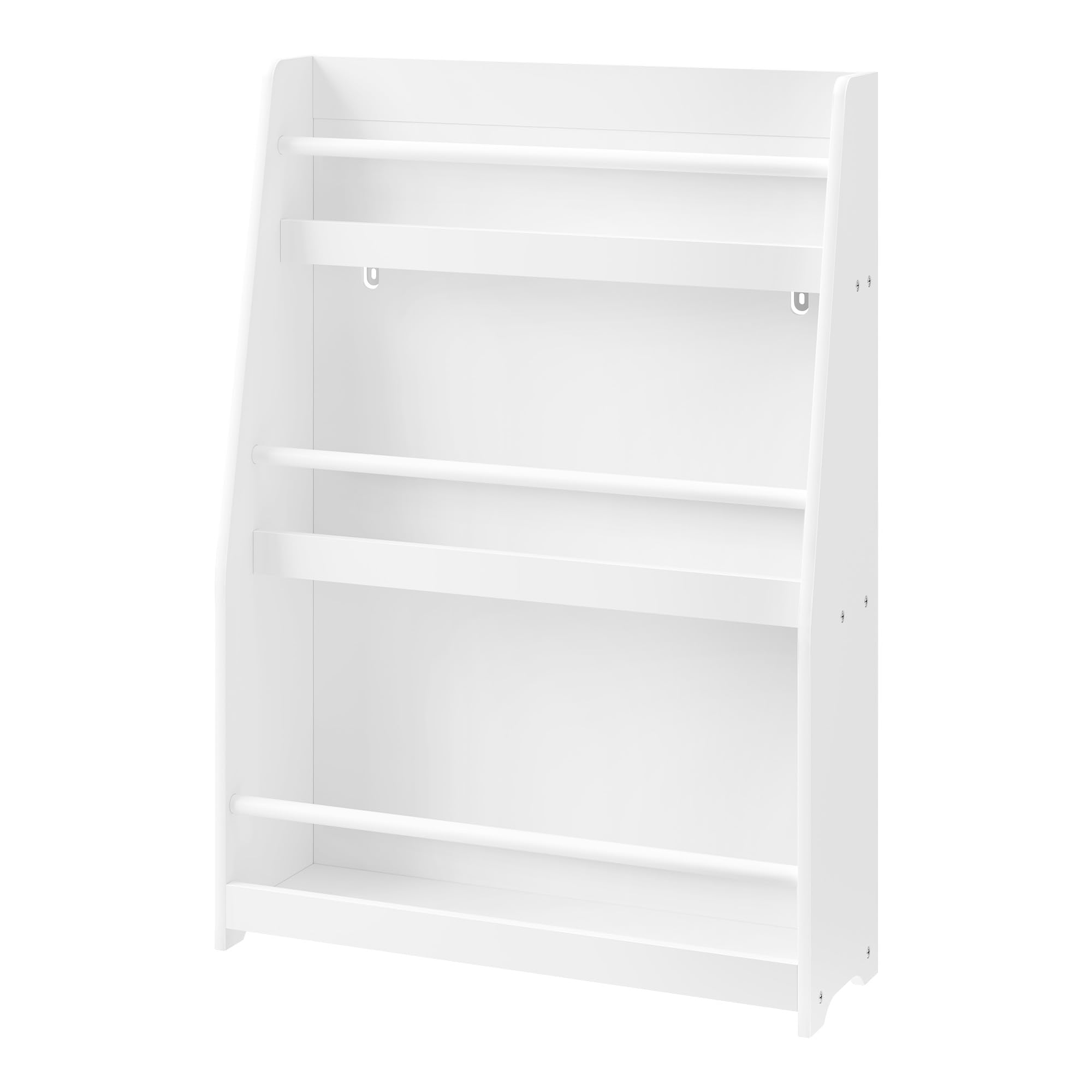 Lestarain Libreria Montessoriana per Bambini, Scaffale Porta Libri e Giocattoli a 3 Ripiani, Organizzatore per Cameretta dei Bimbi, in MDF e Legno di Pino, Bianco