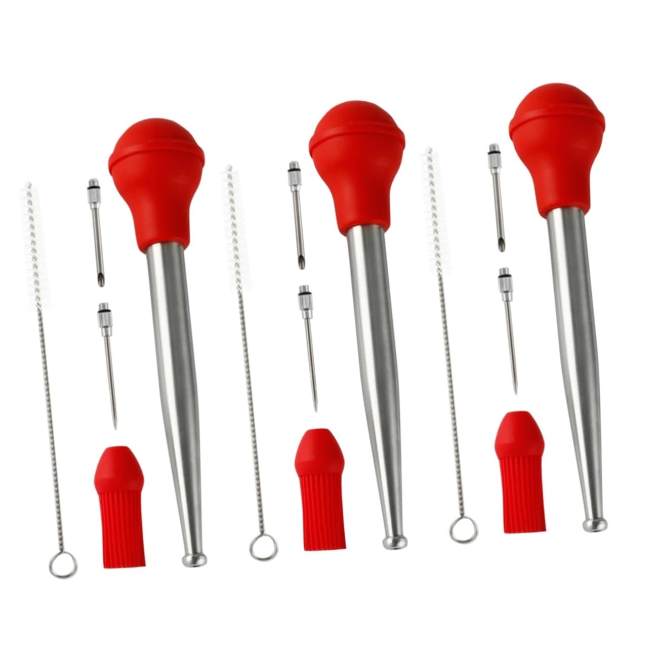 Injecteur de sauce à barbecue MAGICLULU en inox avec 3 pipettes à viande