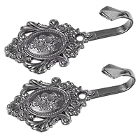Alipis 2pcs Embossed Coat Hook Metal Wall Decorative Hanger for Entryway Bathroom Bedroom Closet Hooks Vintage Rustic Design