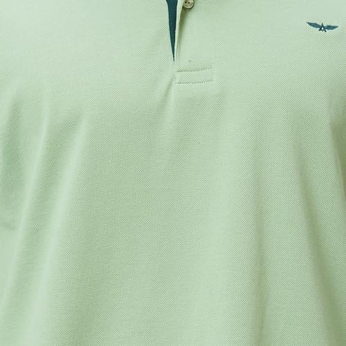 Image of Park Avenue Slim Fit Pure Cotton Print Pattern Polo Neck Casual T-Shirt