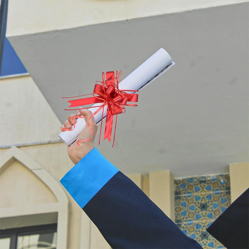 WEWILUCK Gift Bows for Presents, 15PCS Red Bows for Gift Wrapping, 6 Inch Gift Bows with Ribbon for Christmas, Hanukkah, Birthday, Any Occasion - Image 7