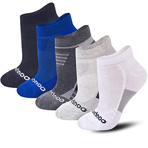 Image of Vividmoo Cycling Socks Running Performance Low Cut Athletic Sock for Women /Men, 5 Pairs No Show Socks
